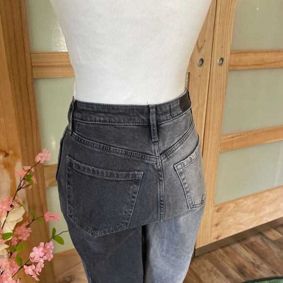 Hollister Women Jeans size 0R Curvy High Rise Stretch Black Mom Smokey - Picture 8 of 10